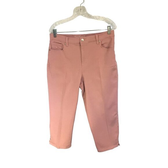 Gloria Vanderbilt Amanda Capris Stretch Denim Rose Pink Women's Size 12 Petite - Picture 1 of 8
